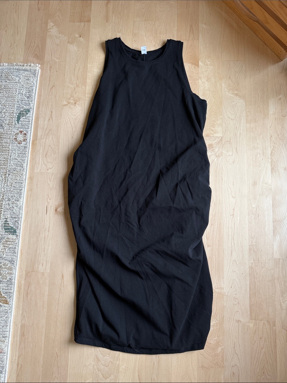 Old Navy Black Sleeveless Midi Maternity Dress
